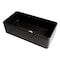 Alfi Brand Black Matte Smooth Apron 36" x 18" Single Bowl Fireclay Farm Sink ABF3618-BM - alternate 6